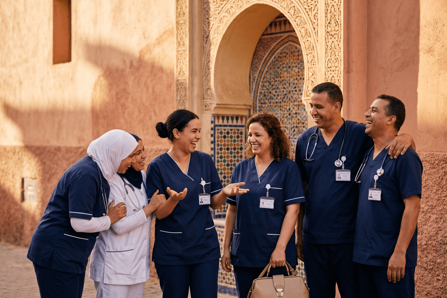 Equipe IDE diplomes SAMU Marrakech
